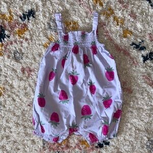Carter’s Strawberry Print Baby Romper